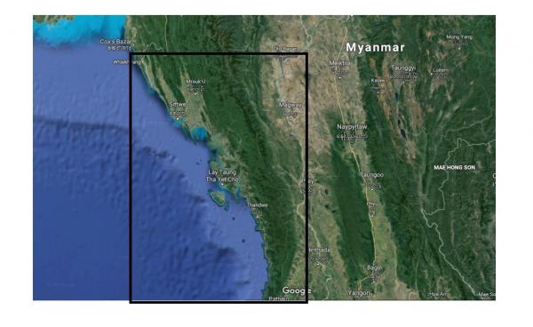 Rakhine State, western Myanmar (Photo-Google Map)