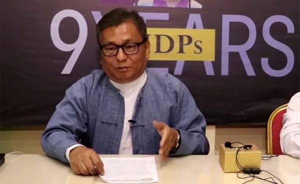 Rev. Dr. Hkalam Samson at KNCA press conference on Jun. 9, 2020 in Myitkyina, Kachin State.