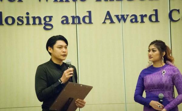 Photo: Sein Lyan Tun, the winner of the People’s Choice Award at the Forever White Ribbon Film Festival 2018. Photo: Forever White Ribbon