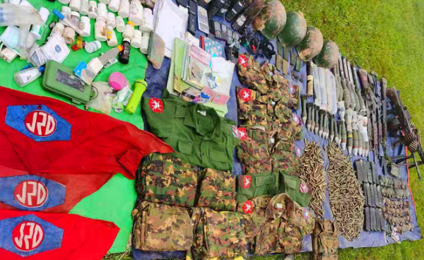 Juntas guns and bullets thats Northern allience seize at Mongkoe fighting 28 August 2021