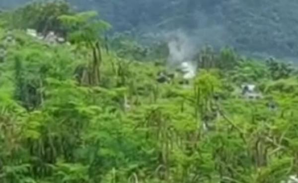 ပန်ဆိုင်းမြို့နယ်အတွင်း ဖြစ်ပွါးသောတိုက်ပွဲမှ လက်နက်ကြီးကျည် ရွာအနီးကျရောက်