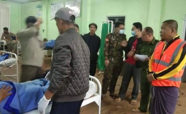 Photo Caption: Kutkai villager injured in Junta and Alliance troop fighting May 4 and 5.