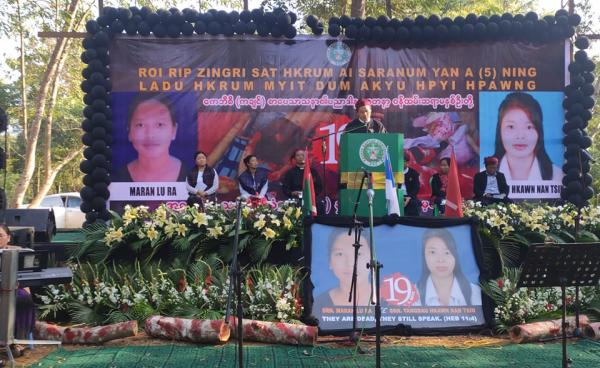 Kachin marks 5th anniversary of two Kachin teachers who were gang-raped and brutally killed by Burma Army’s Light Infantry Battalion No. 503 in Kawnghka, northern Shan State on Jan. 19, 2015.