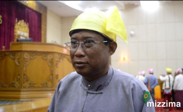 ရခိုင်ပြည်နယ် အစိုးရအဖွဲ့ စီးပွားရေးဝန်ကြီး ဦးကျော်အေးသိန်း (ဓာတ်ပုံ RiA)