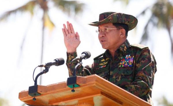 Myanmar military commander-in-chief Senior General Min Aung Hlaing. Photo: Lynn Bo Bo/EPA