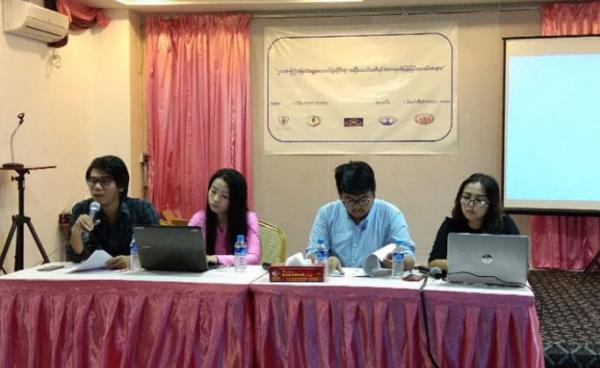 Rainmaker press conference on women’s participation in elections. Photo: Pearlie Li for Mizzima