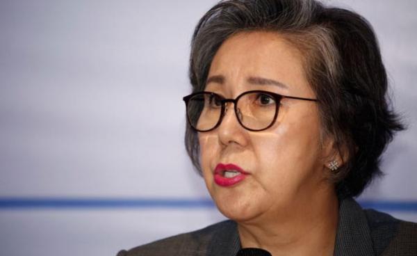 United Nations Special Rapporteur on the situation of Human Rights in Myanmar, South Korean university professor Yanghee Lee, addresses the media in Dhaka, Bangladesh, 25 January 2019. Photo: Monirul Alam/EPA