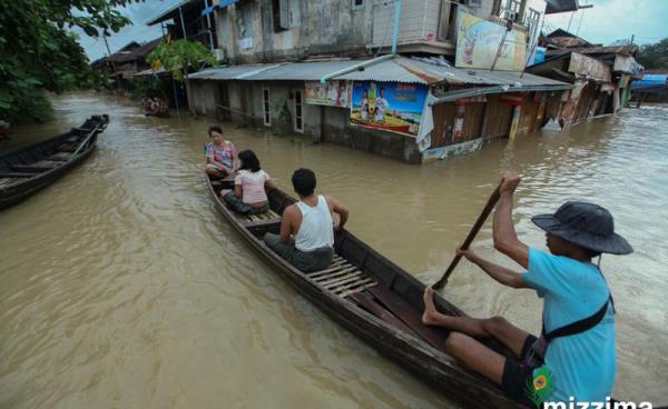မဒေါက်မြို့ ဇူလိုင်လ ၃၀ ရက် မြင်ကွင်း။ (ဓာတ်ပုံ-သူရ၊ မဇ္ဈိမ)