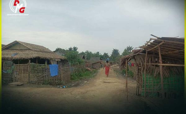 ရသေ့တောင်မြို့နယ် စေတီပြင်စစ်ဘေးရှောင်စခန်းအား ၂၀၂၅ ဧပြီလအတွင်းက တွေ့ရစဥ်။