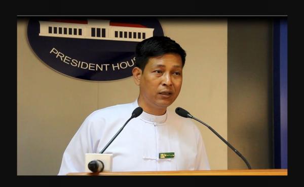 State Counsellor Office Director-General Zaw Htay. Photo: Min Min