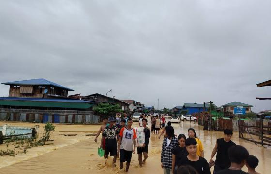 ရှမ်းနီအသံ (ဟုမ္မလင်းမြို့နယ်၊ နမ့်တောဒေသတွင် ရေကြီးနေသည့်ပုံရိပ်များ)