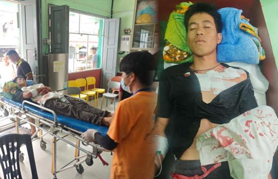 ဓာတ်ပုံ - (မူဆယ်-နမ့်ခမ်း လမ်းမပေါ် KIA တပ်သားက သေနတ်ဖြင့် ပစ်ခတ်ခဲ့သဖြင့် ဒဏ်ရာရရှိသွားသည့် အမျိုးသား / Crd)