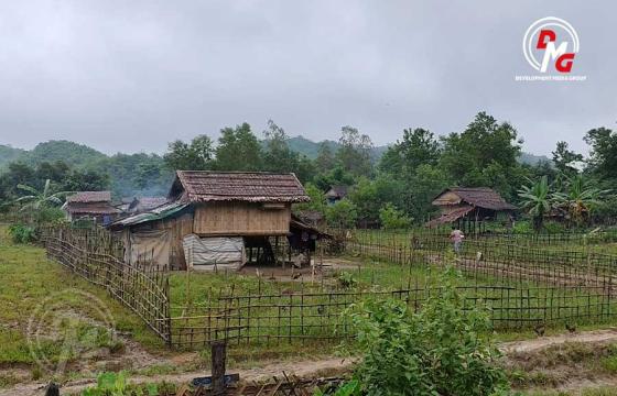 ဓာတ်ပုံ - (ကျောက်တော်မြို့နယ်၊ ယိုးချောင်းဒေသရှိ ကျေးရွာတစ်ရွာကို တွေ့ရစဉ် / DMG)