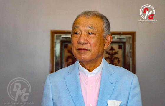 ဓာတ်ပုံ - DMG / (ပုံစာ - နီပွန်ဖောင်ဒေးရှင်း ဥက္ကဋ္ဌ မစ္စတာ ဆာဆာကာဝါအား ၂၀၂၁ ခုနှစ်က စစ်တွေမြို့တွင် တွေ့ရစဉ်။)