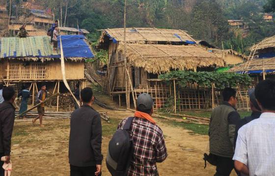 A displacement camp near the Chin State-India border.