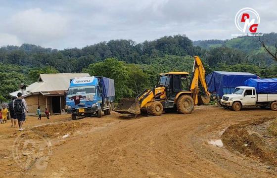 အိန္ဒိယ - ရခိုင် ကုန်သွယ်ရေး လမ်းကြောင်းတစ်နေရာအား ၂၀၂၅ ခုနှစ် အတွင်းက တွေ့ရစဉ်။ / Photo Crd - DMG