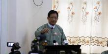 U Tin Aye, Chairman of the Union Electoral Commission (UEC), speaks during a press conference in Yangon on 22 July, 2015. Photo: Thet Ko/Mizzima